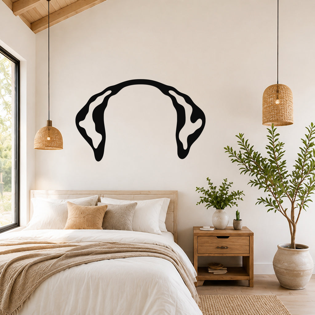 Dalmatian dog ear waterproof metal wall art, mockup 4