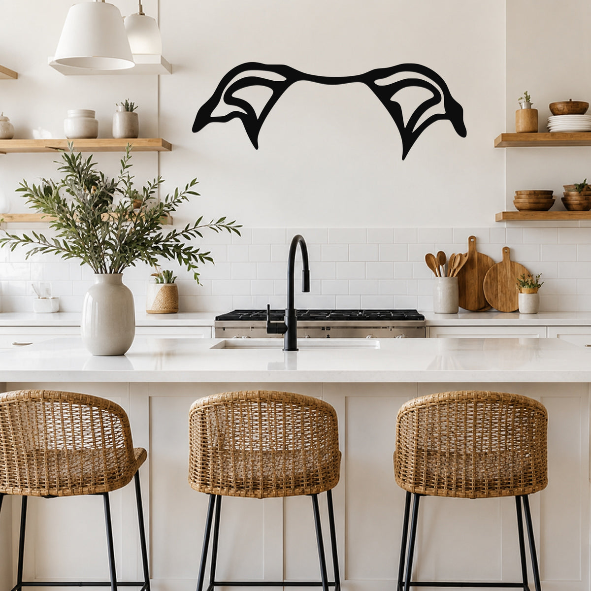 Beauceron dog ear waterproof metal wall art, mockup 4