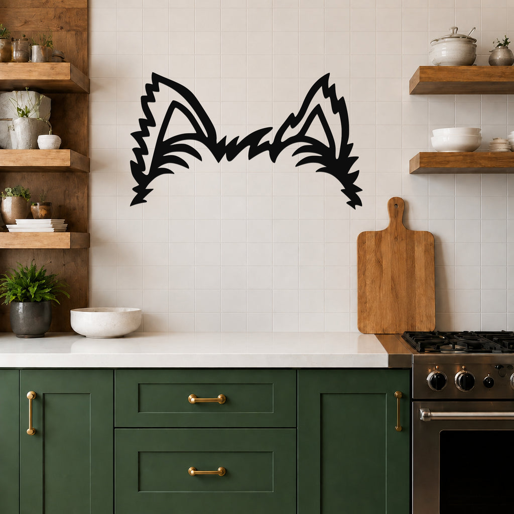 Pomeranian dog ear waterproof metal wall art, mockup 4