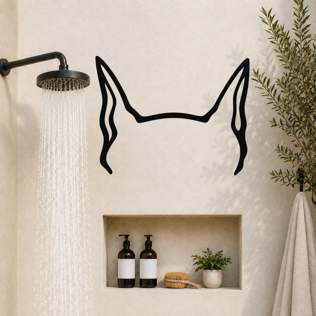 Great Dane dog ear waterproof metal wall art, mockup 4