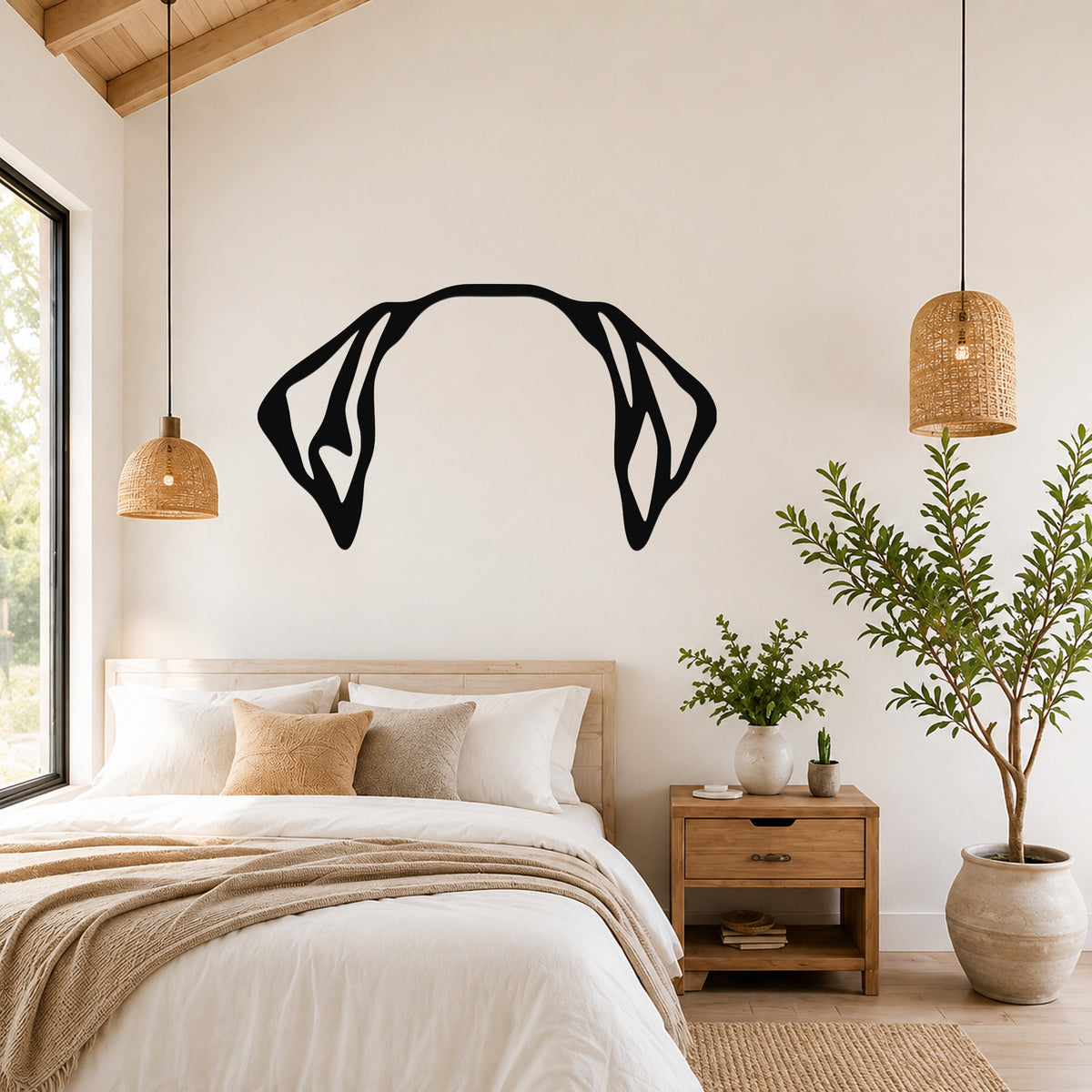 Dalmatian dog ear waterproof metal wall art, mockup 4