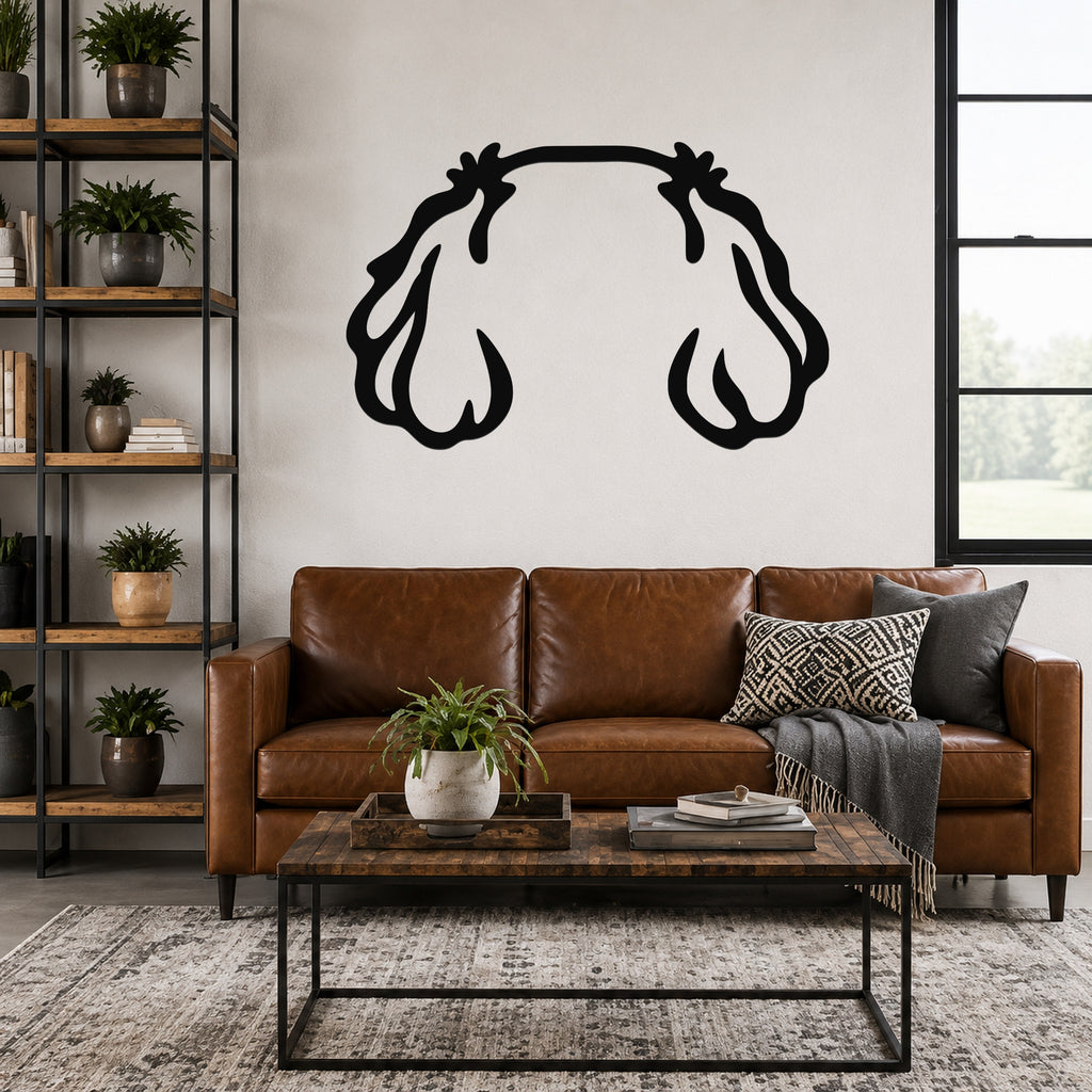Shih Tzu dog ear waterproof metal wall art, mockup 4