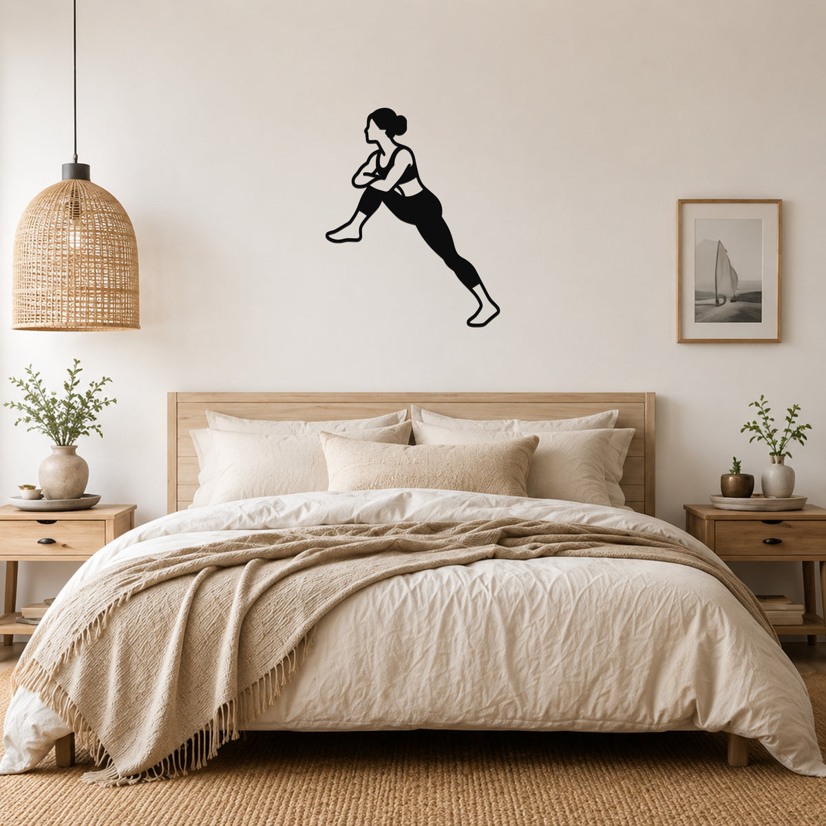 Female Wrestling Lift and Finish waterproof steel metal wall art, mockup 4