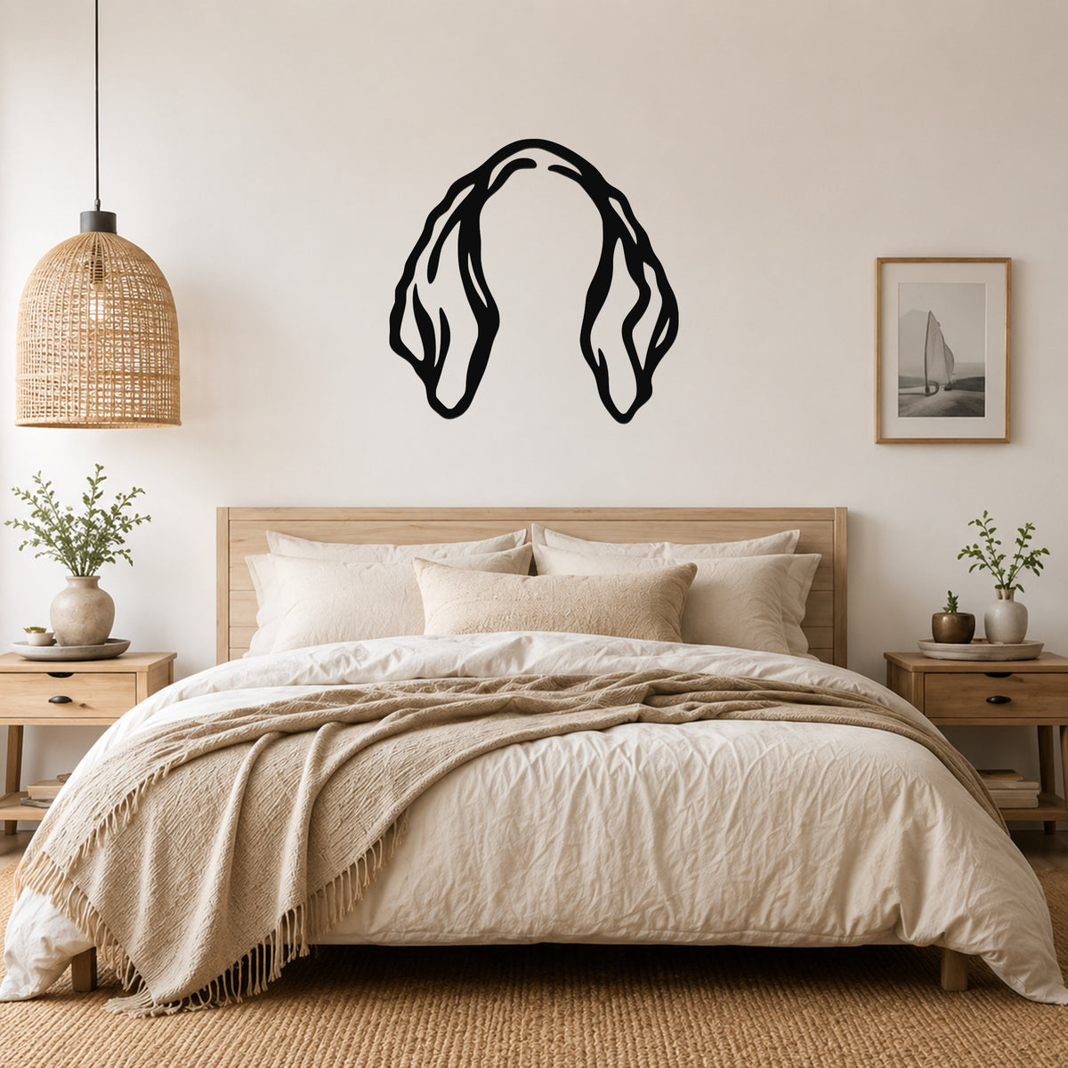 Bloodhound dog ear waterproof metal wall art, mockup 4