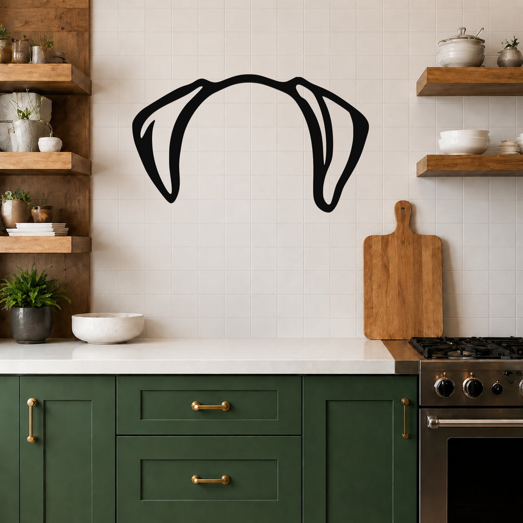 Puggle dog ear waterproof metal wall art, mockup 4