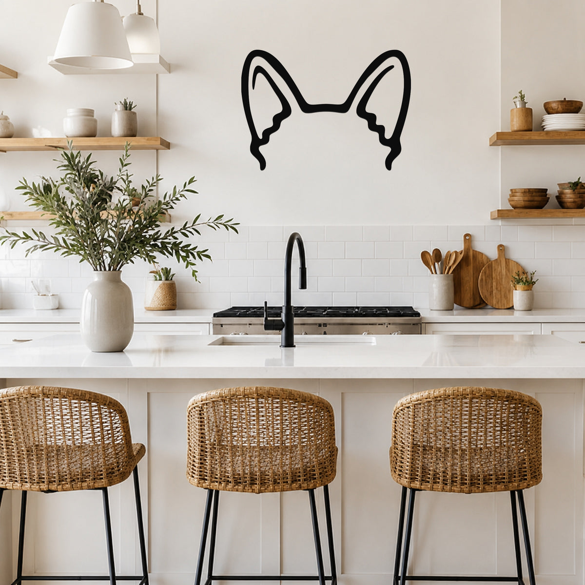 Heeler dog ear waterproof metal wall art, mockup 4
