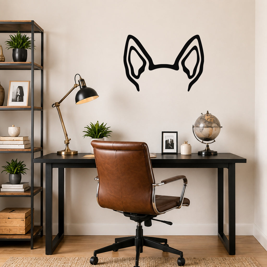 Basenji dog ear waterproof metal wall art, mockup 4