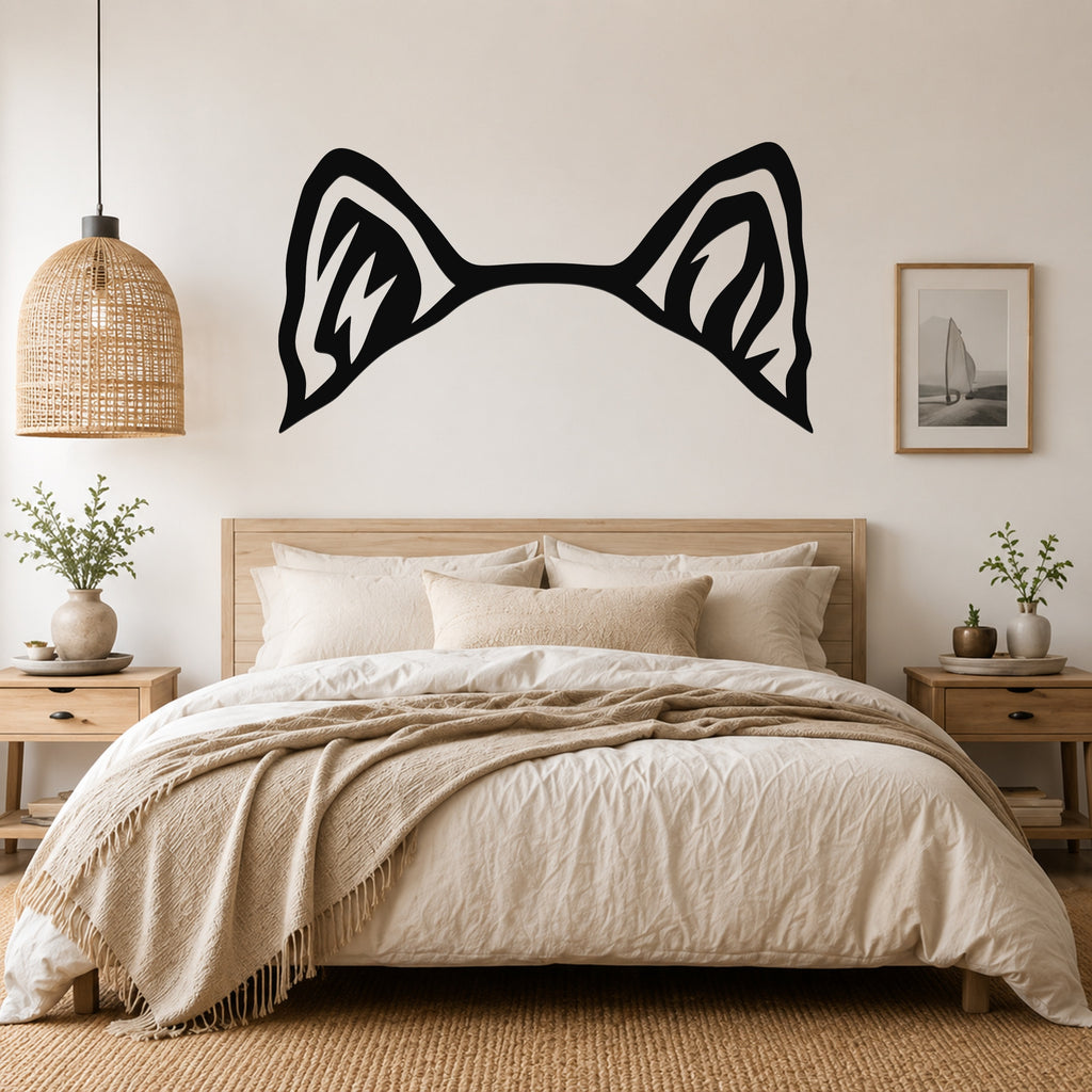 Shiba Inu dog ear waterproof metal wall art, mockup 4