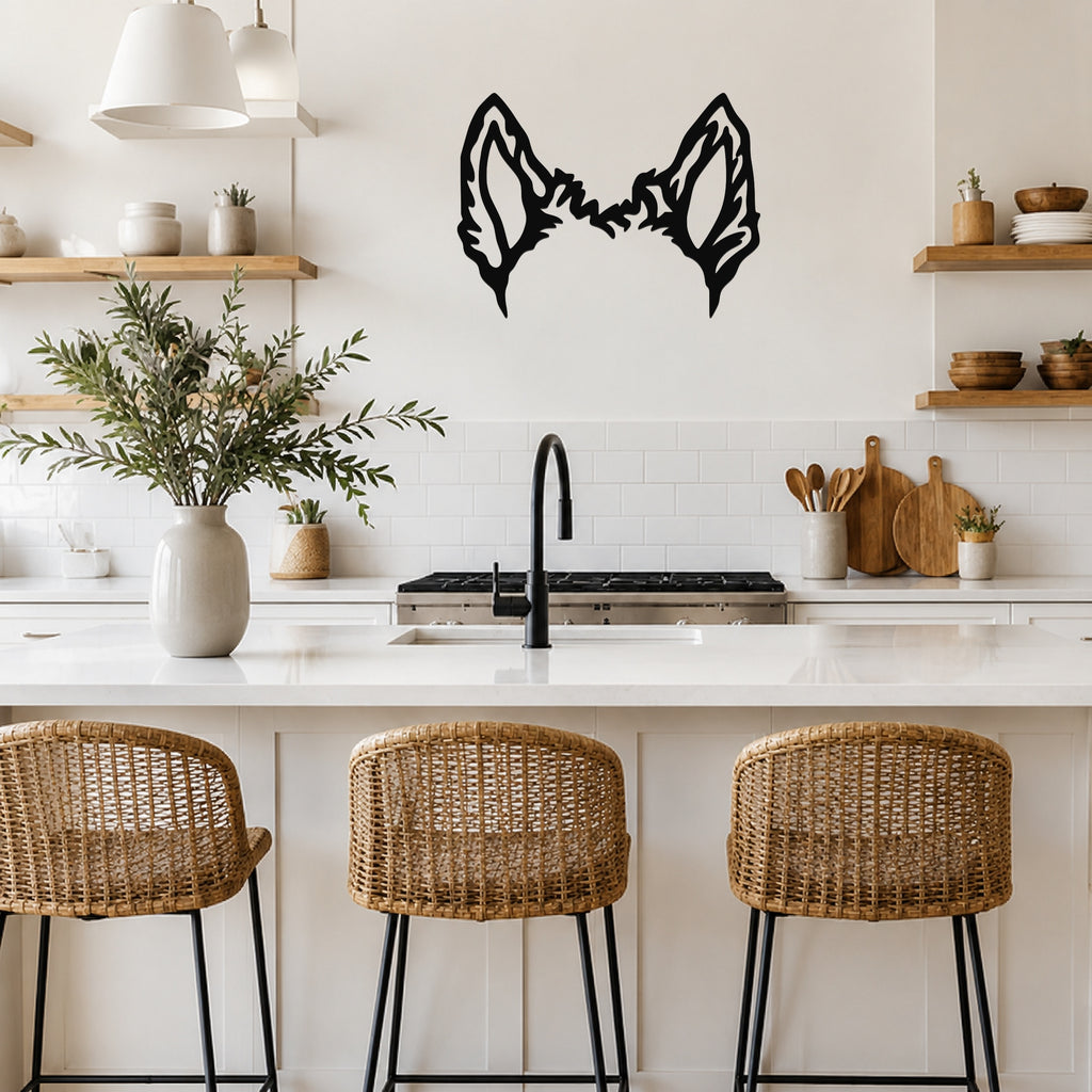 Scottish Terrier dog ear waterproof metal wall art, mockup 4