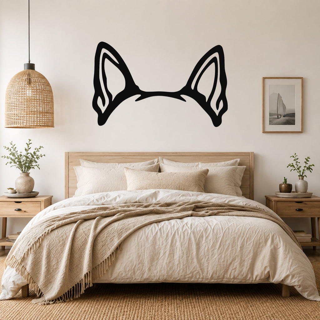 Boston Terrier dog ear waterproof metal wall art, mockup 4