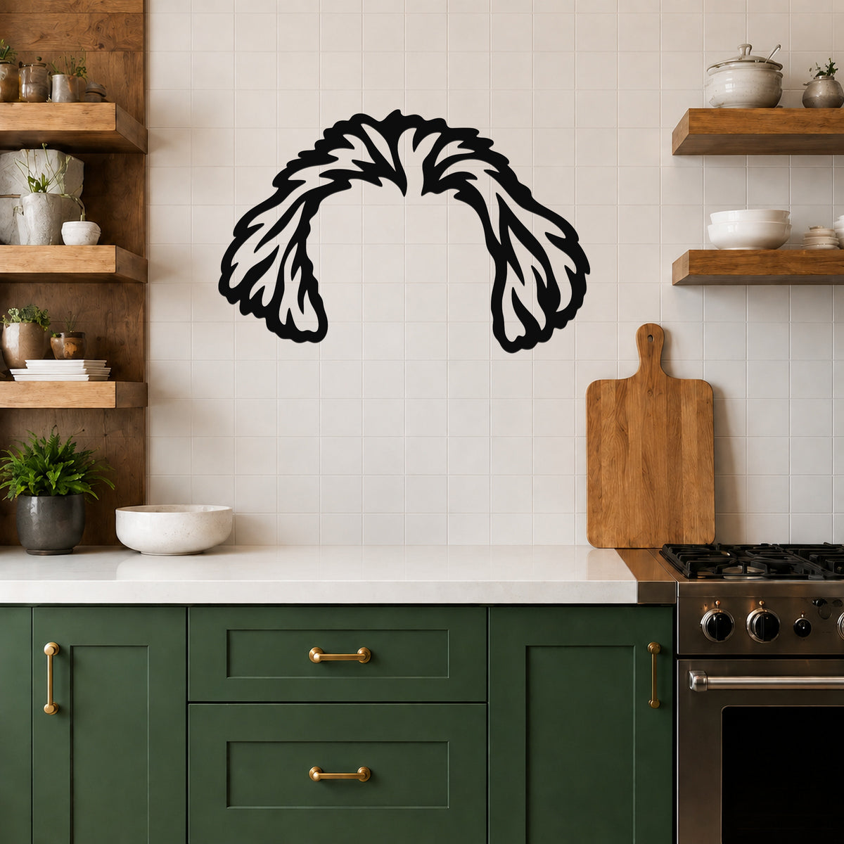 Bichon dog ear waterproof metal wall art, mockup 4