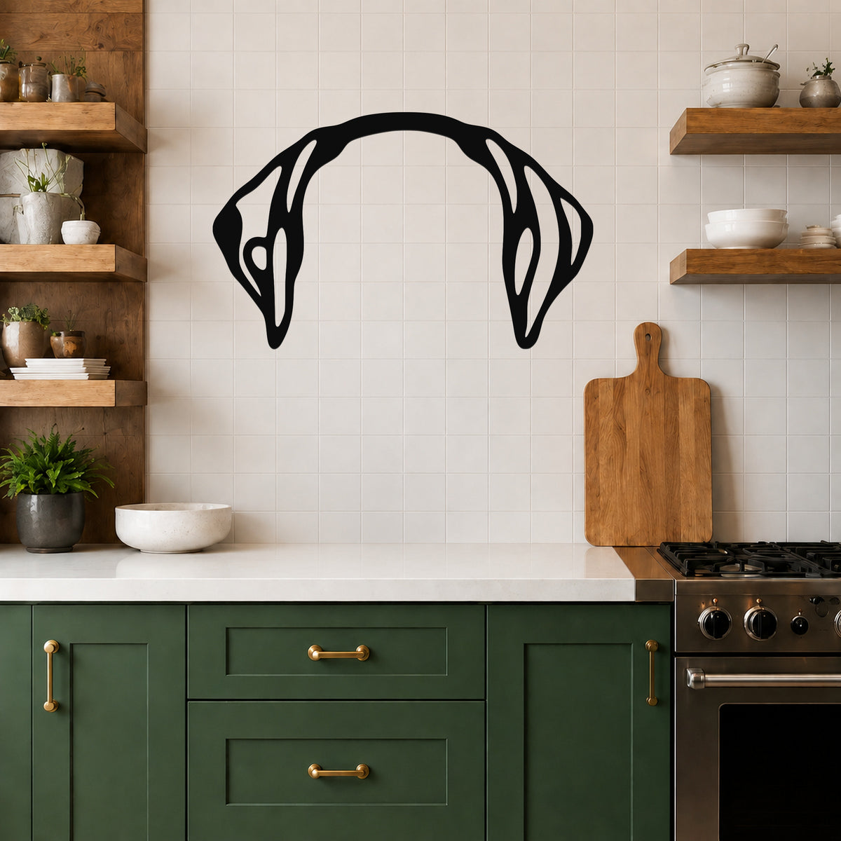 Dalmatian dog ear waterproof metal wall art, mockup 4