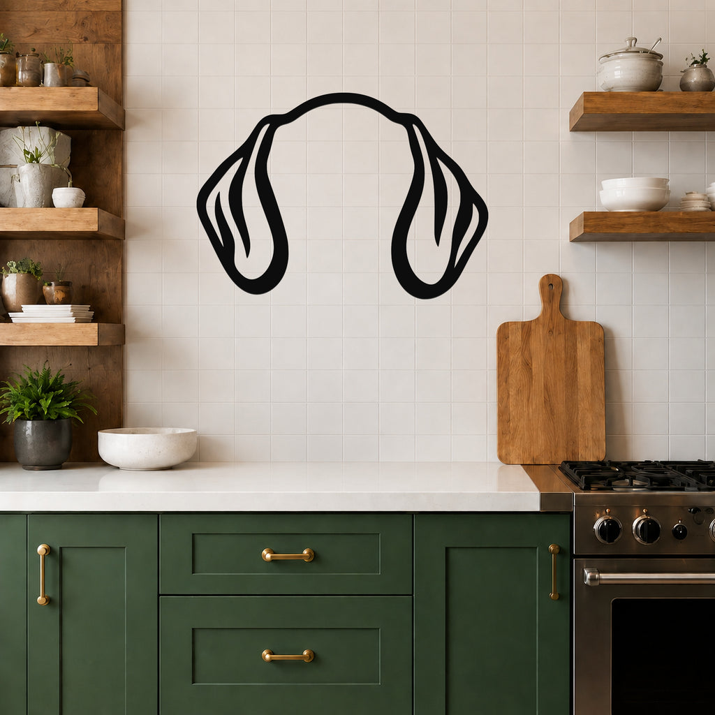 Dachshund dog ear waterproof metal wall art, mockup 4