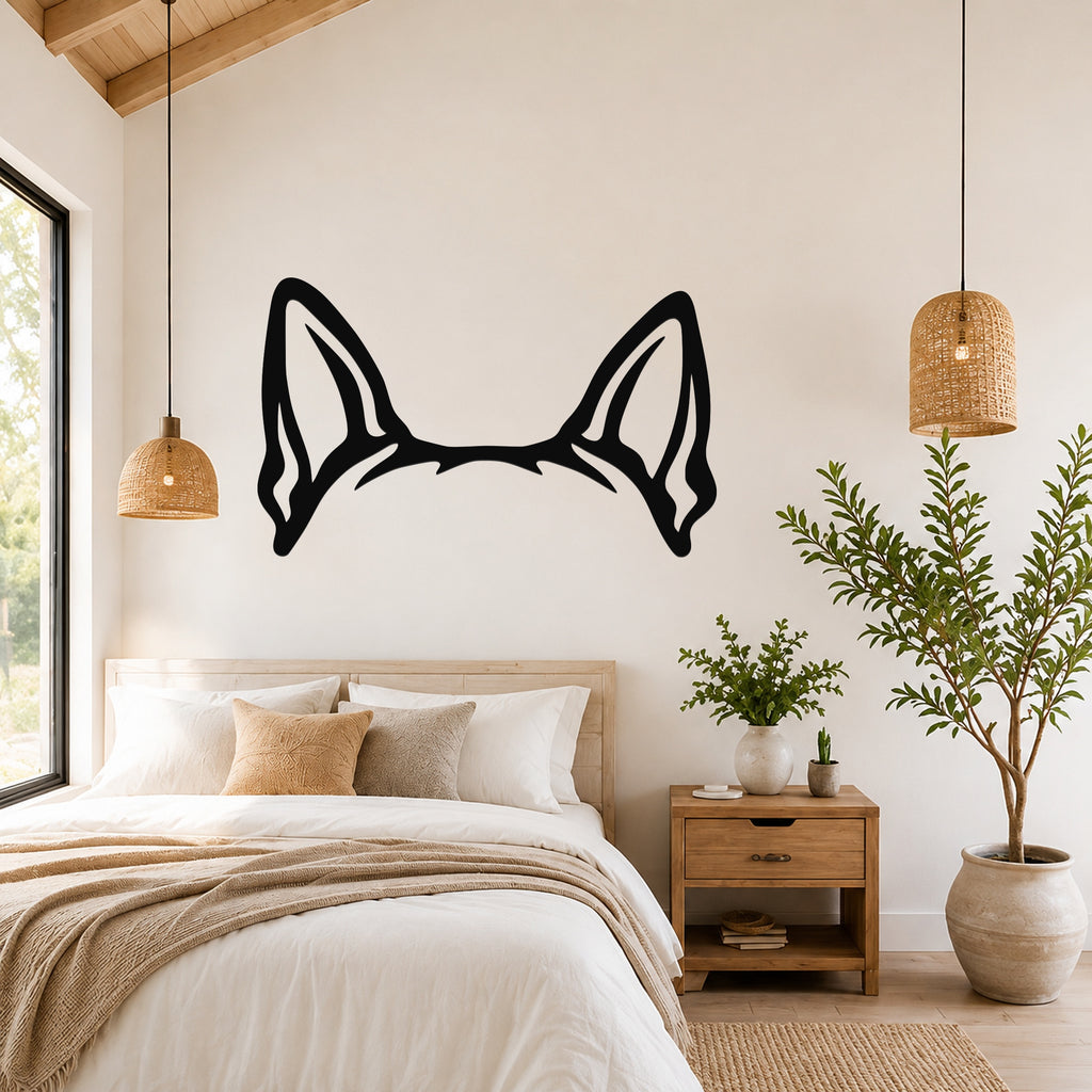 Boston Terrier dog ear waterproof metal wall art, mockup 4