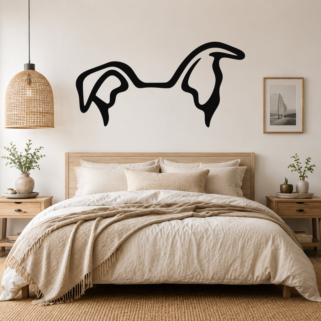 Whippet dog ear waterproof metal wall art, mockup 4