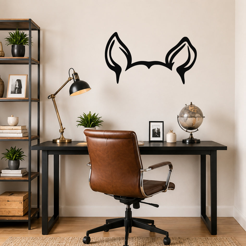 Chihuahua dog ear waterproof metal wall art, mockup 4