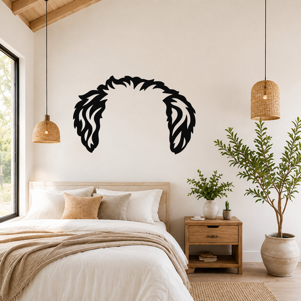 Maltipoo dog ear waterproof metal wall art, mockup 4
