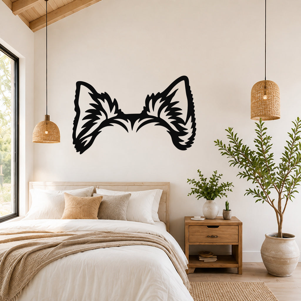 Shorkie dog ear waterproof metal wall art, mockup 4