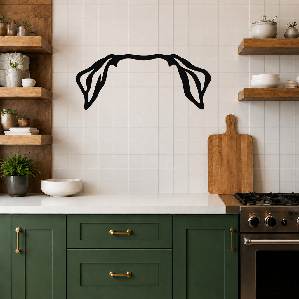 Rottweiler dog ear waterproof metal wall art, mockup 4