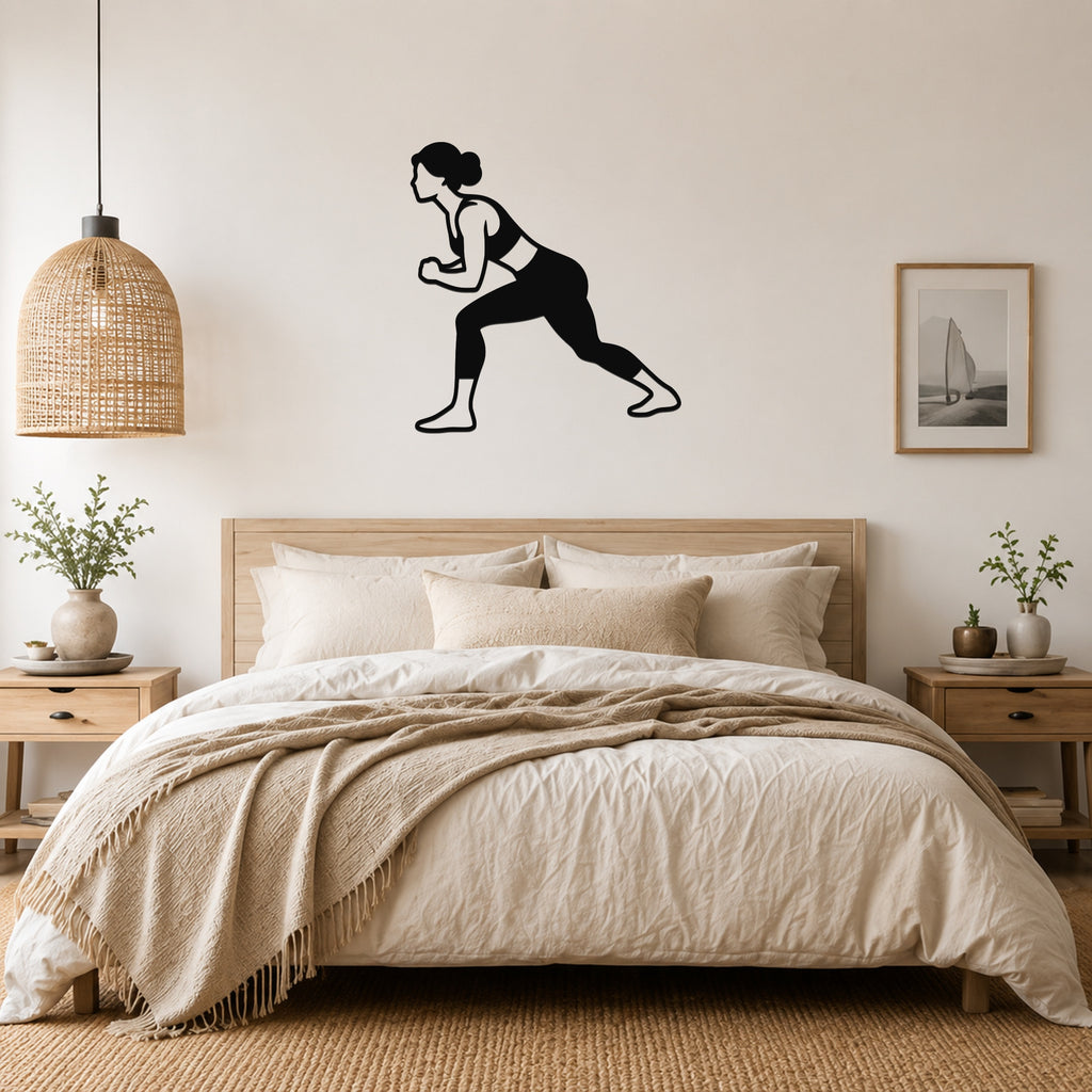 Female Wrestling Circle Movement waterproof steel metal wall art, mockup 4