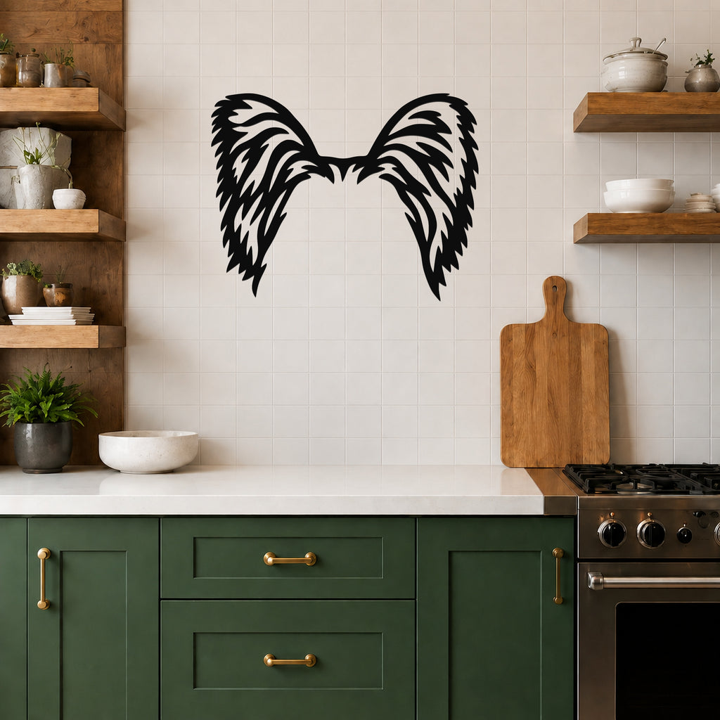 Papillon dog ear waterproof metal wall art, mockup 4