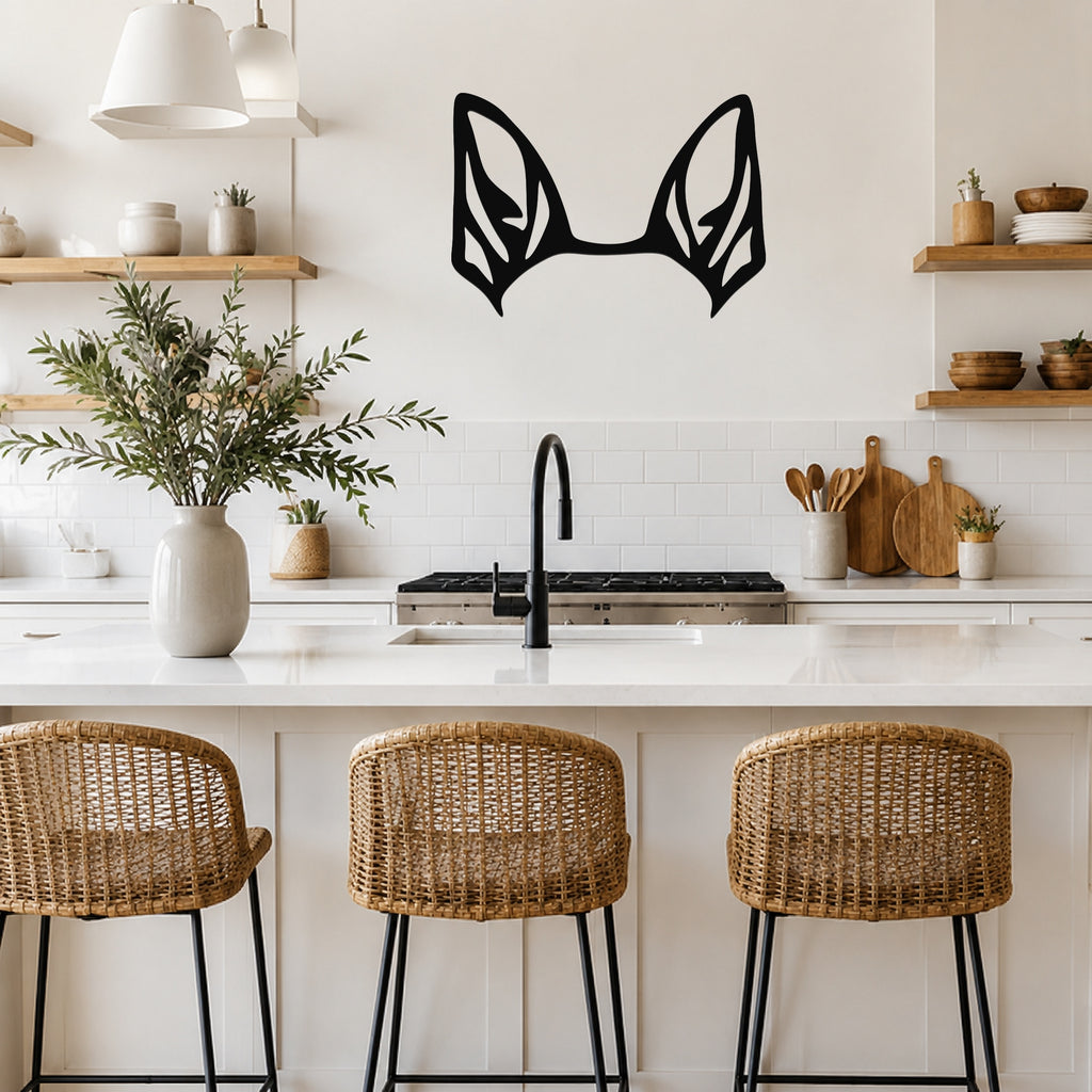 Rat Terrier dog ear waterproof metal wall art, mockup 4