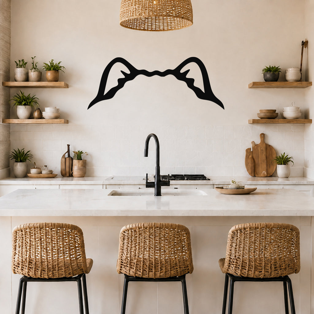 Chow dog ear waterproof metal wall art, mockup 4
