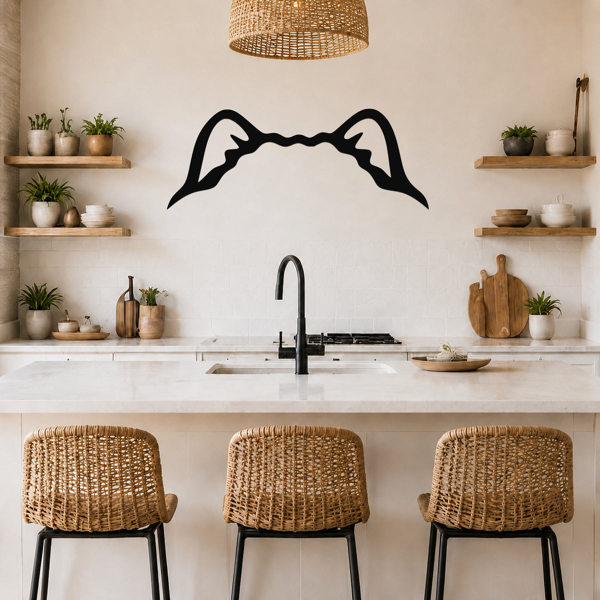 Chow dog ear waterproof metal wall art, mockup 4
