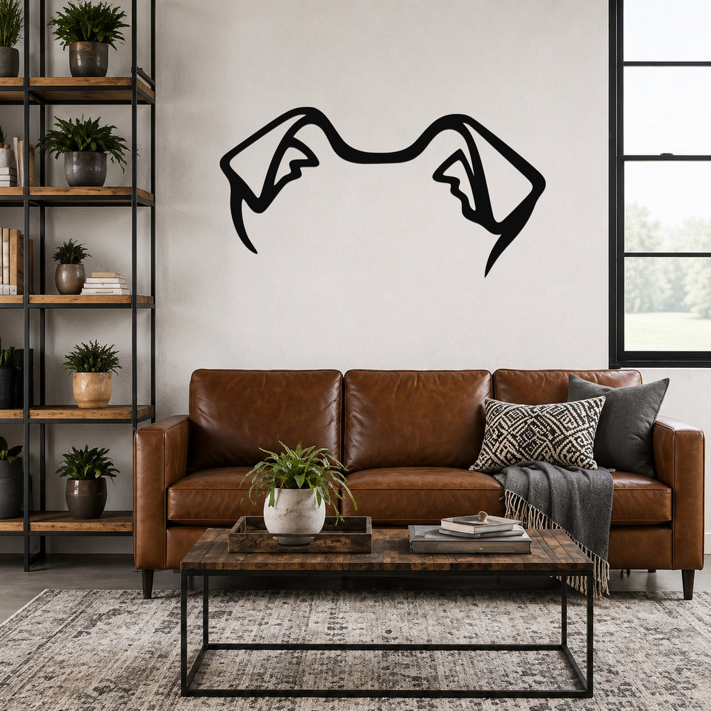 Fox Terrier dog ear waterproof metal wall art, mockup 4