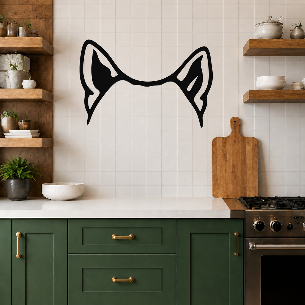 Akita dog ear waterproof metal wall art, mockup 4