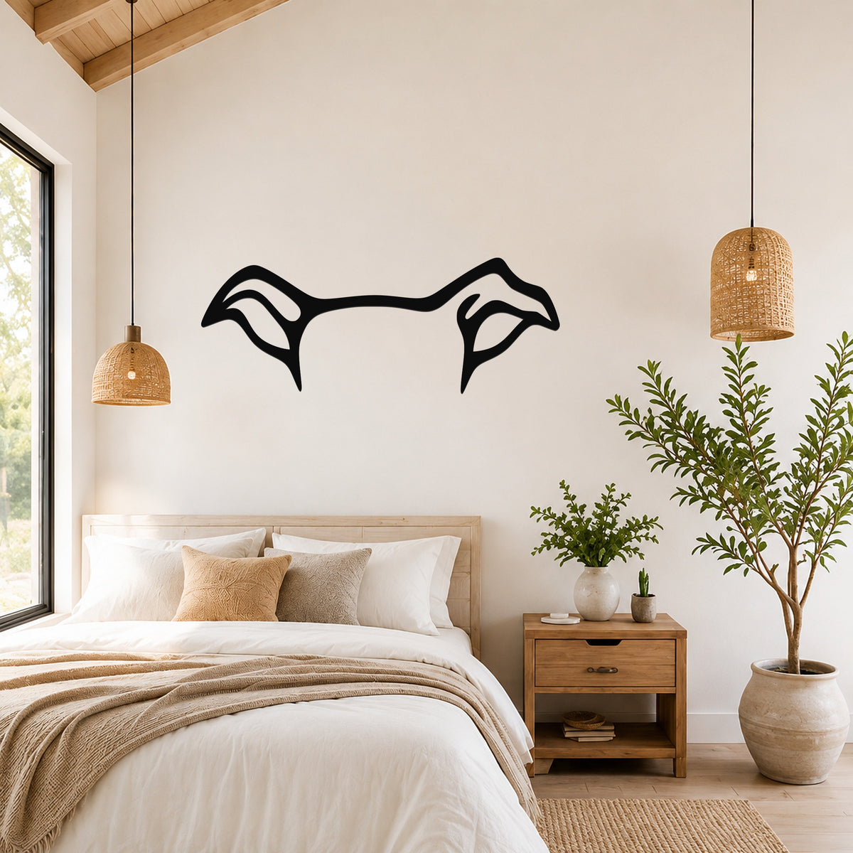 Whippet dog ear waterproof metal wall art, mockup 4