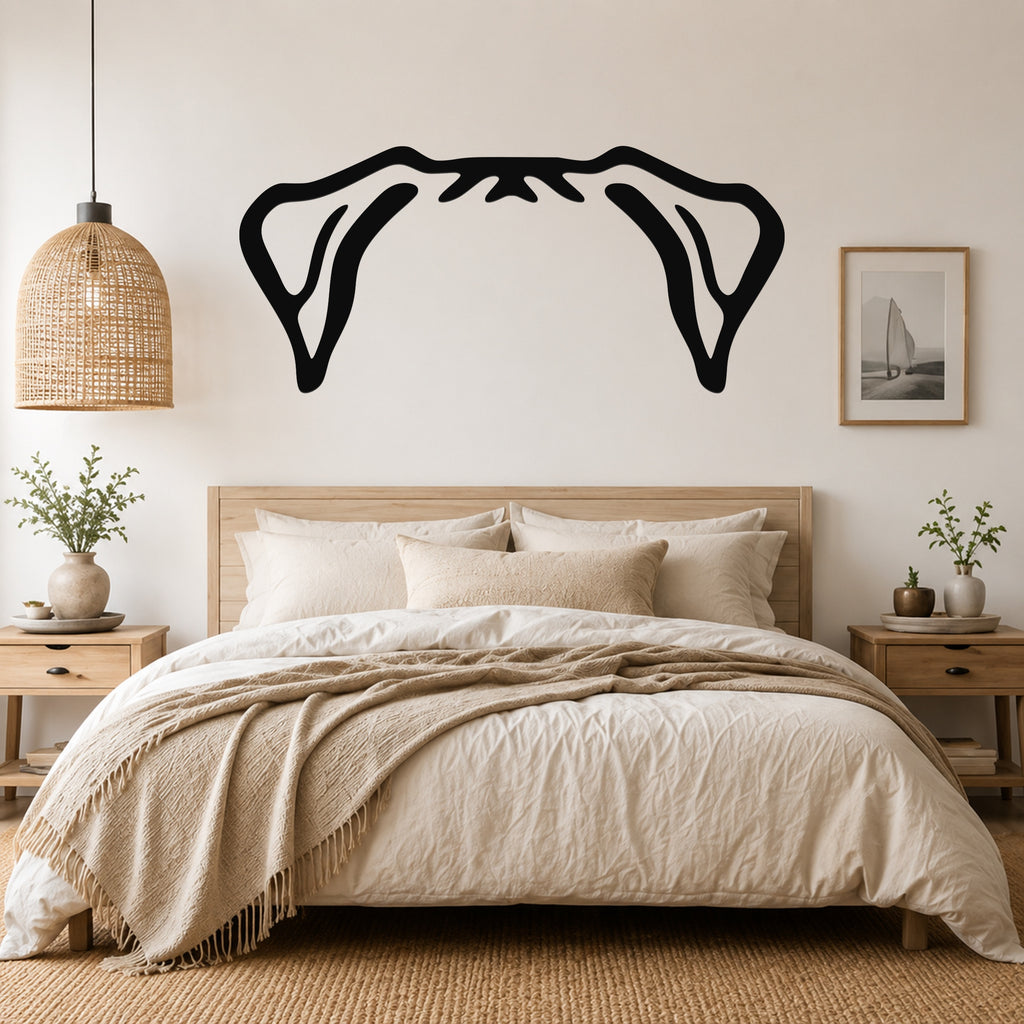 Pug dog ear waterproof metal wall art, mockup 4