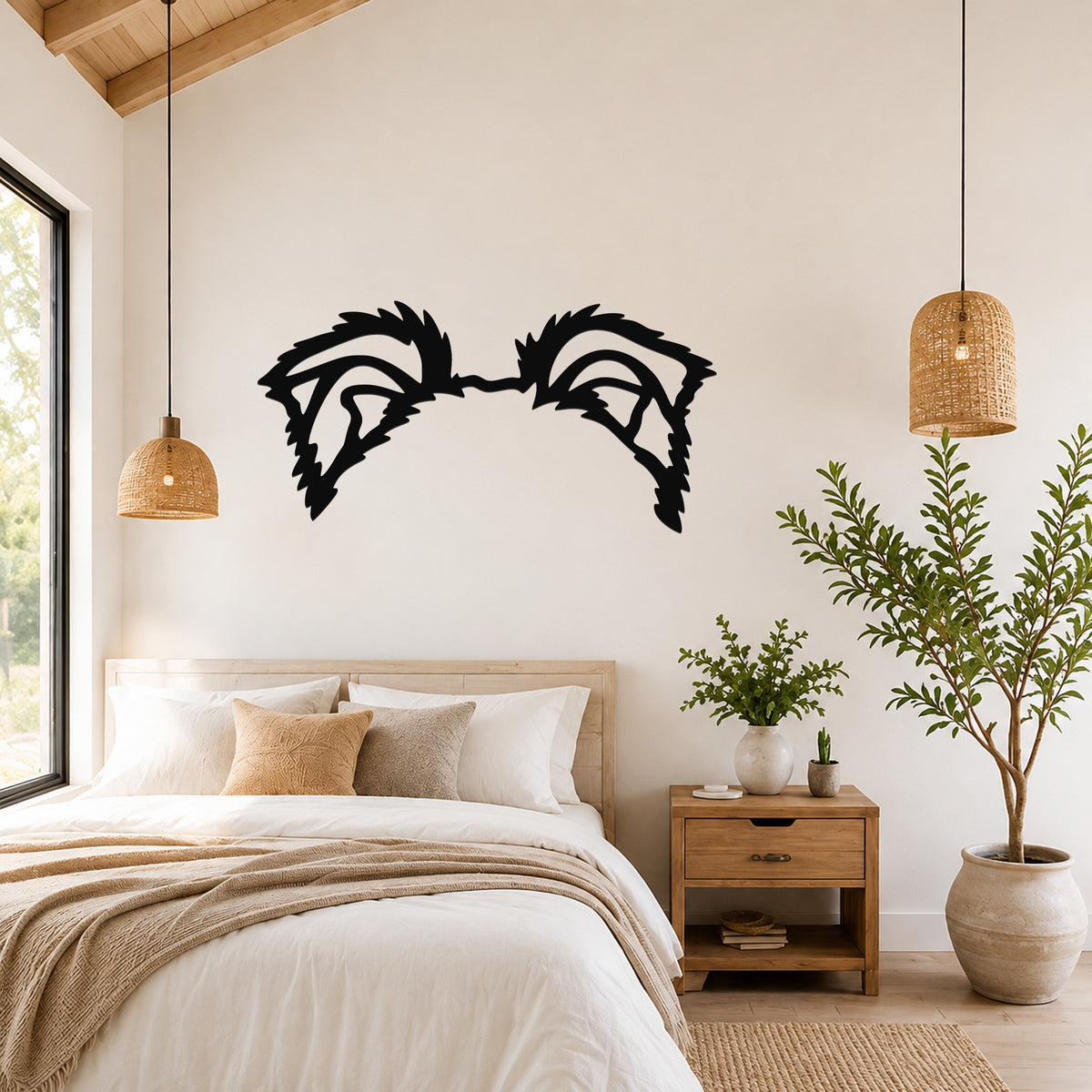 Border Collie dog ear waterproof metal wall art, mockup 4