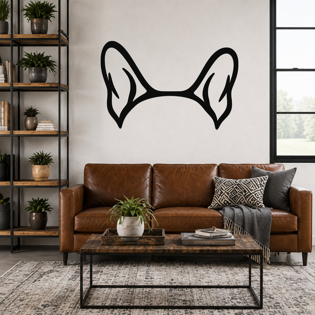French Bulldog dog ear waterproof metal wall art, mockup 4