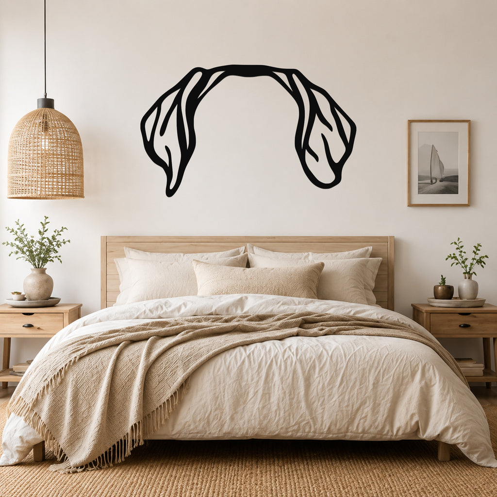 Weimaraner dog ear waterproof metal wall art, mockup 4