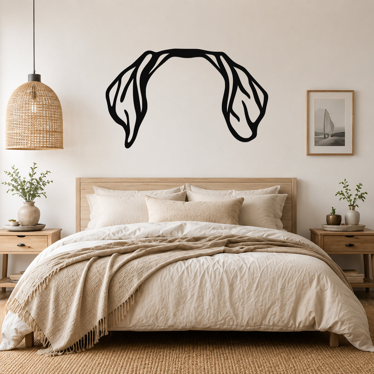 Weimaraner dog ear waterproof metal wall art, mockup 4