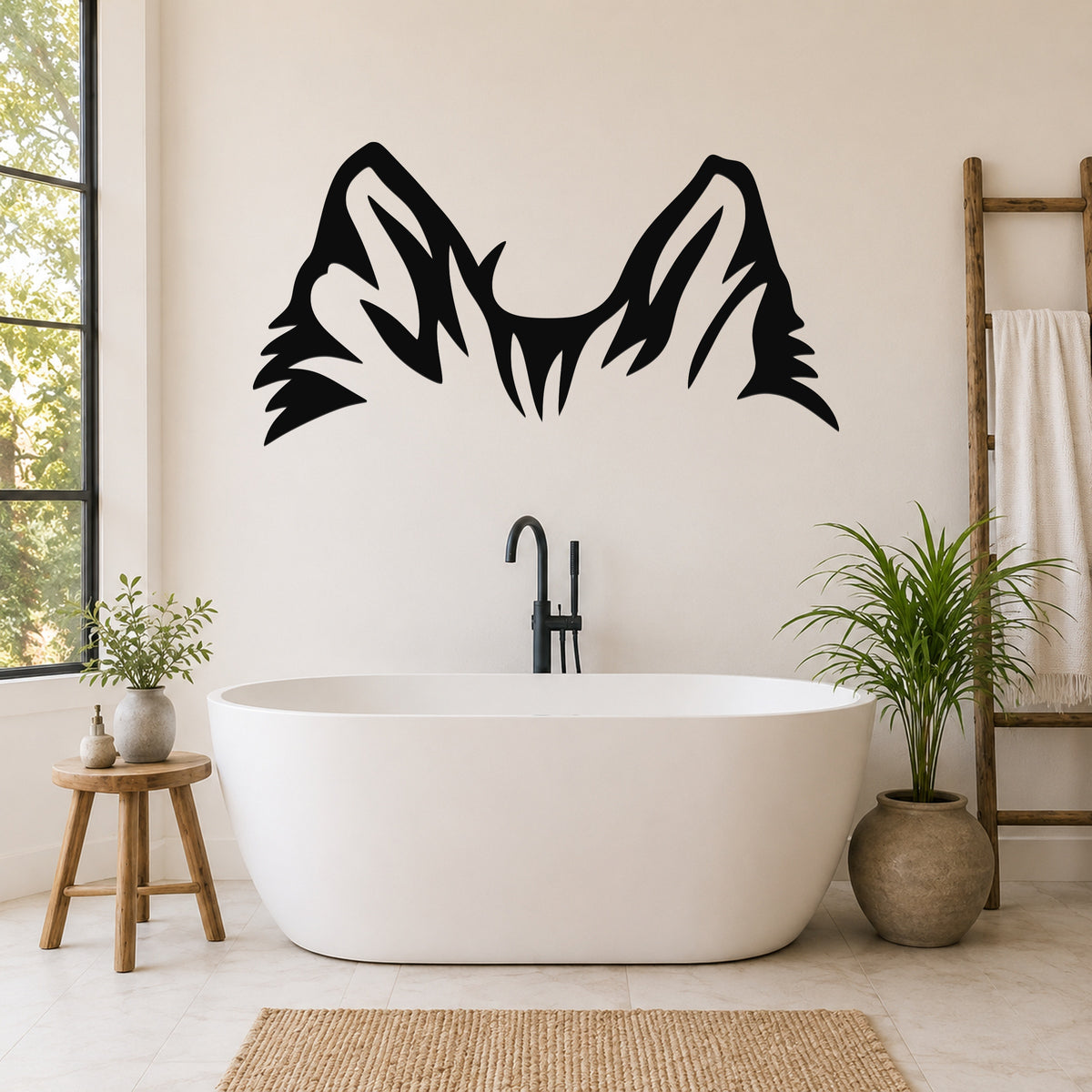 Sheltie dog ear waterproof metal wall art, mockup 5
