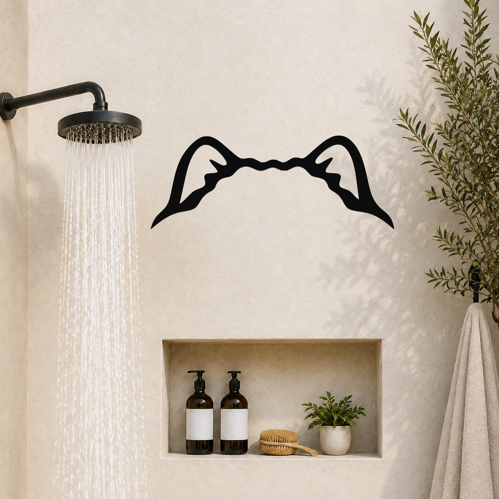 Chow dog ear waterproof metal wall art, mockup 5