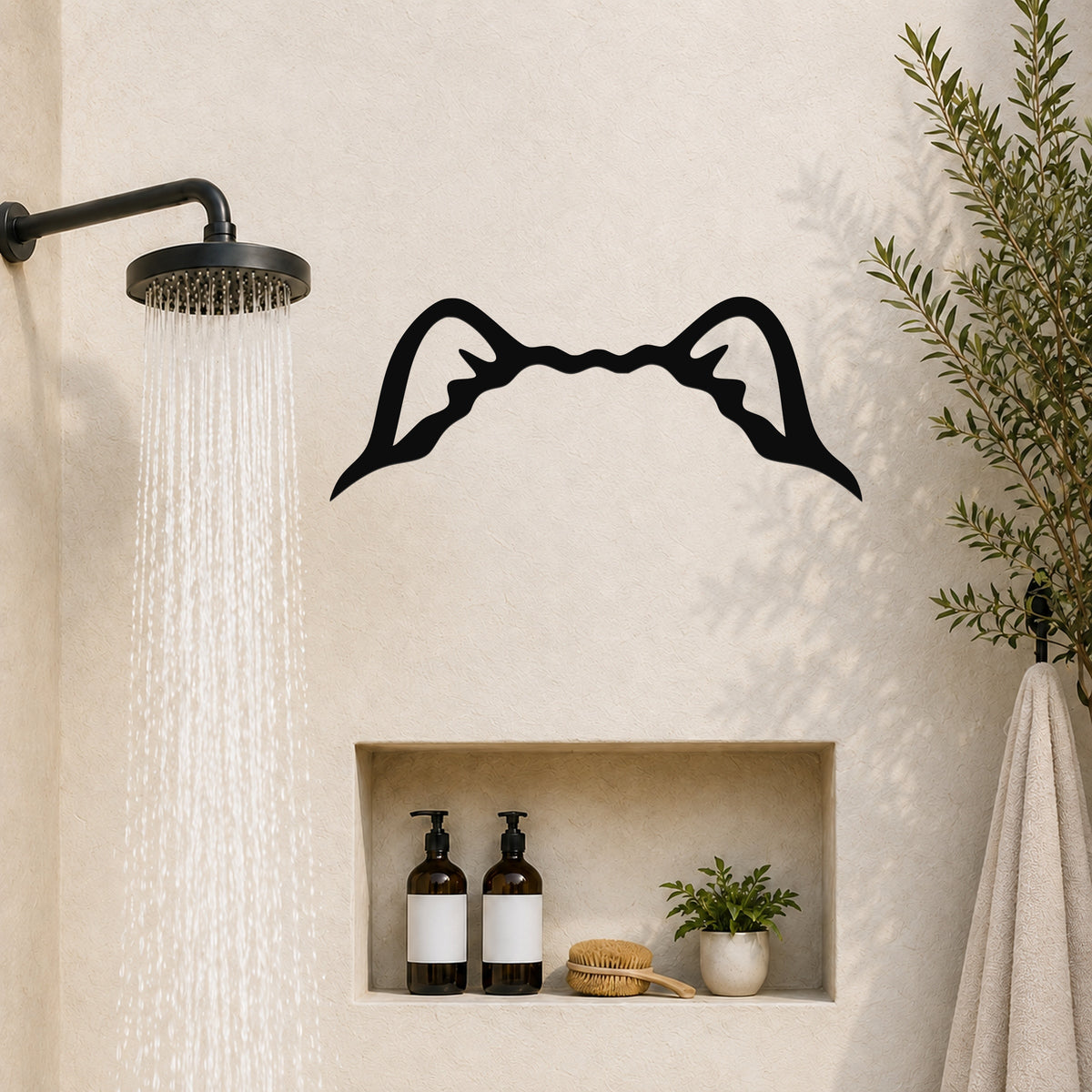 Chow dog ear waterproof metal wall art, mockup 5