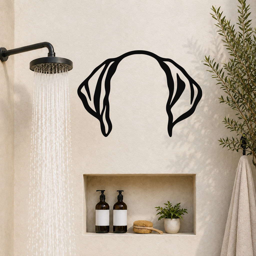 Pointer dog ear waterproof metal wall art, mockup 5