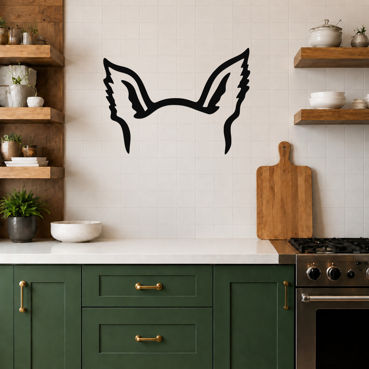 Australian Terrier dog ear waterproof metal wall art, mockup 5