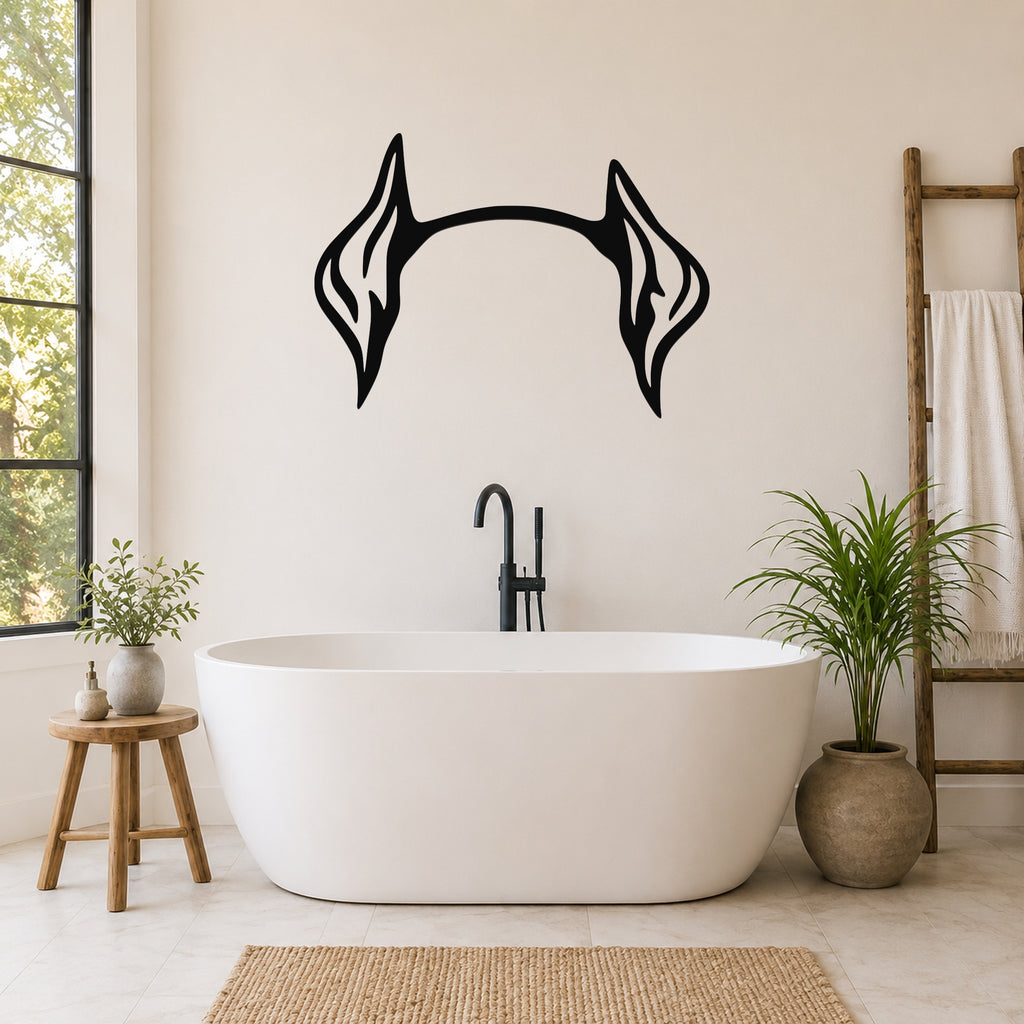 Doberman dog ear waterproof metal wall art, mockup 5