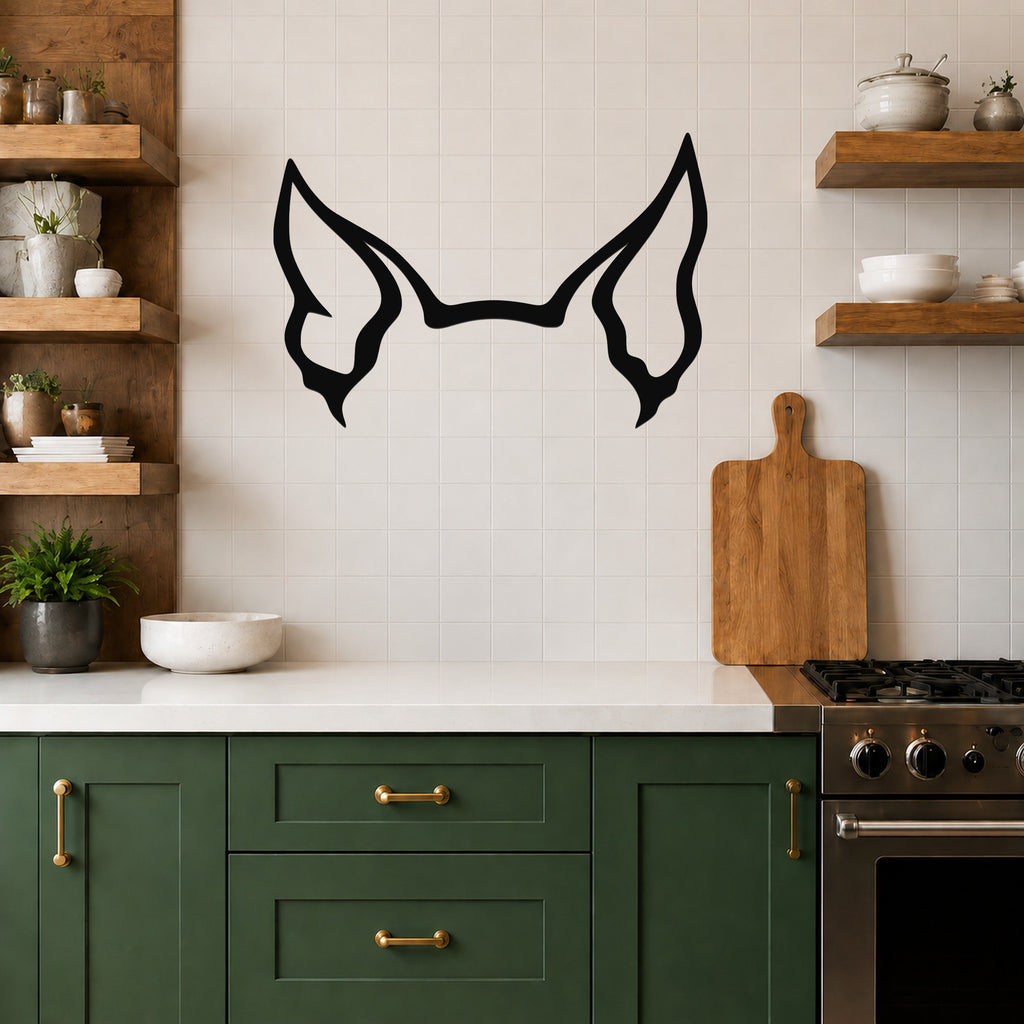 Miniature Pinscher dog ear waterproof metal wall art, mockup 5