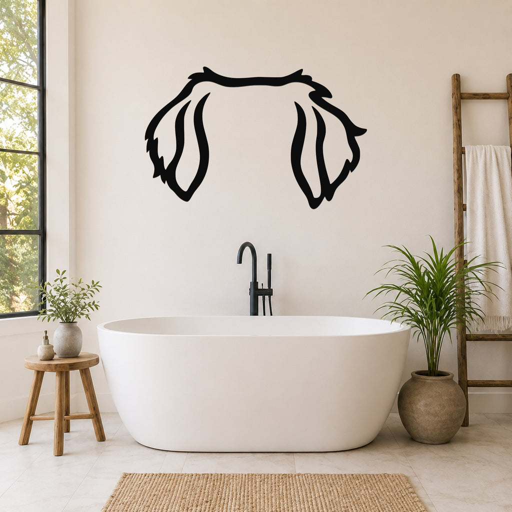 Bernese Mountain Dog dog ear waterproof metal wall art, mockup 5