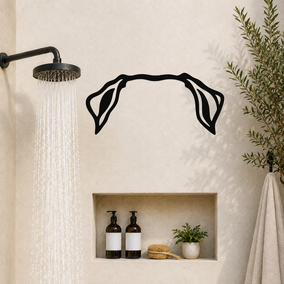 Rottweiler dog ear waterproof metal wall art, mockup 5