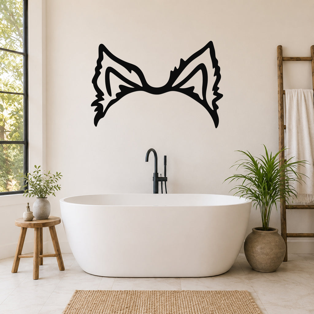 Shorkie dog ear waterproof metal wall art, mockup 5