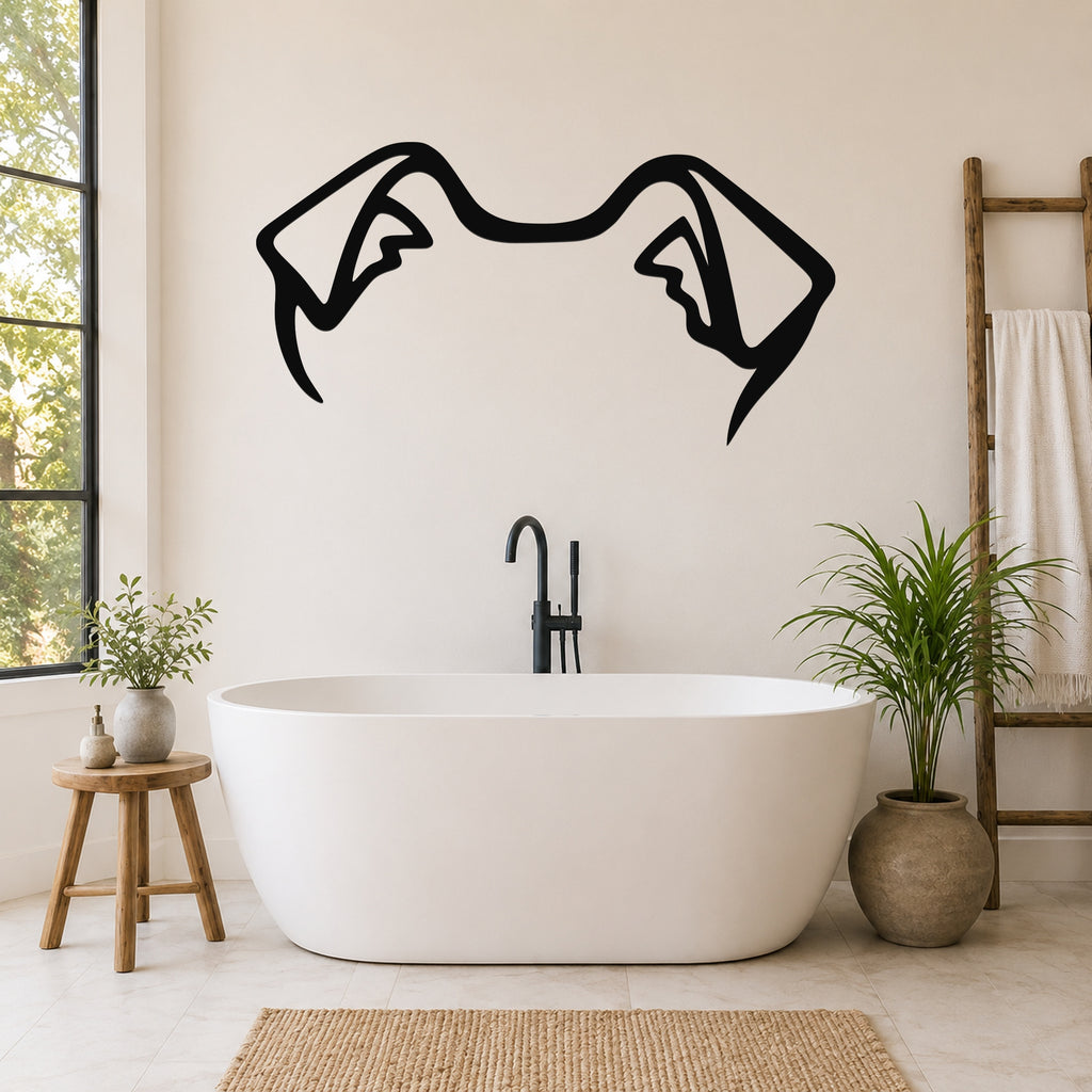 Fox Terrier dog ear waterproof metal wall art, mockup 5