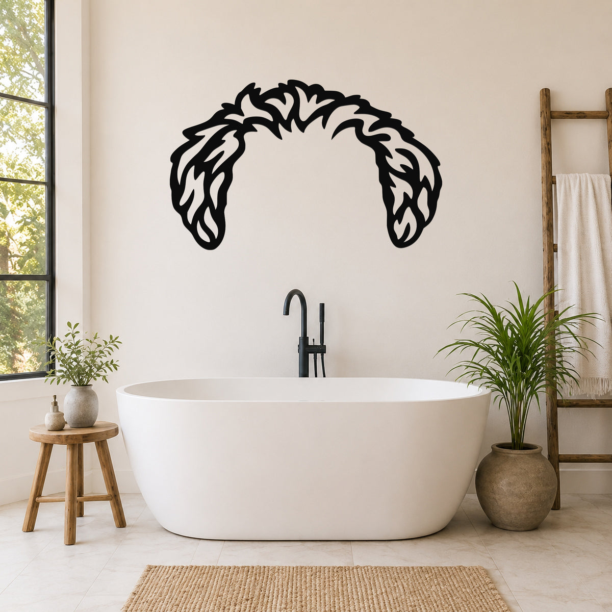 Maltipoo dog ear waterproof metal wall art, mockup 5