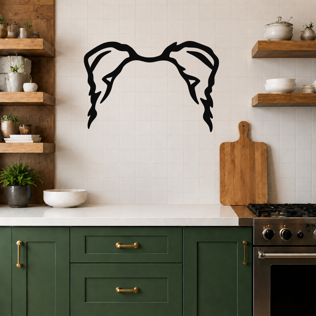 Australian Shepherd dog ear waterproof metal wall art, mockup 5