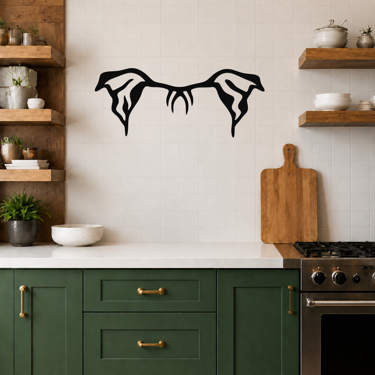 Staffordshire Bull Terrier dog ear waterproof metal wall art, mockup 5